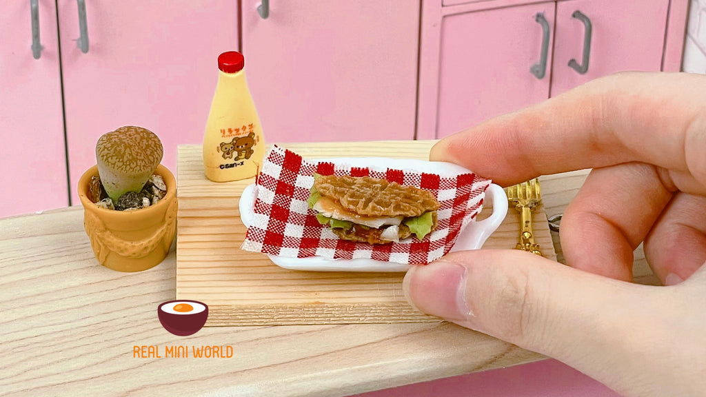 Tiny Juice: Croffle sandwich 🥪 🥐🧇|Miniature Cooking
