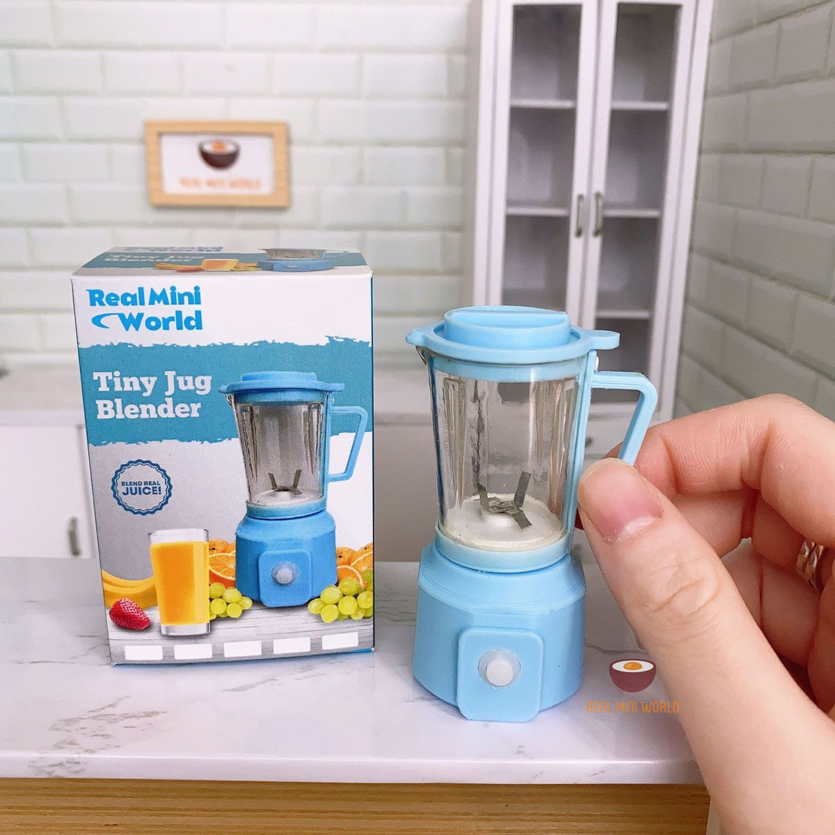 Miniature REAL Jug Blender in Pastel Yellow | Mini Food Cooking Shop