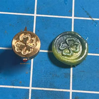 New! Miniature REAL Wax Clover Seal stamp metal head | Tiny Journaling and Craft Shop