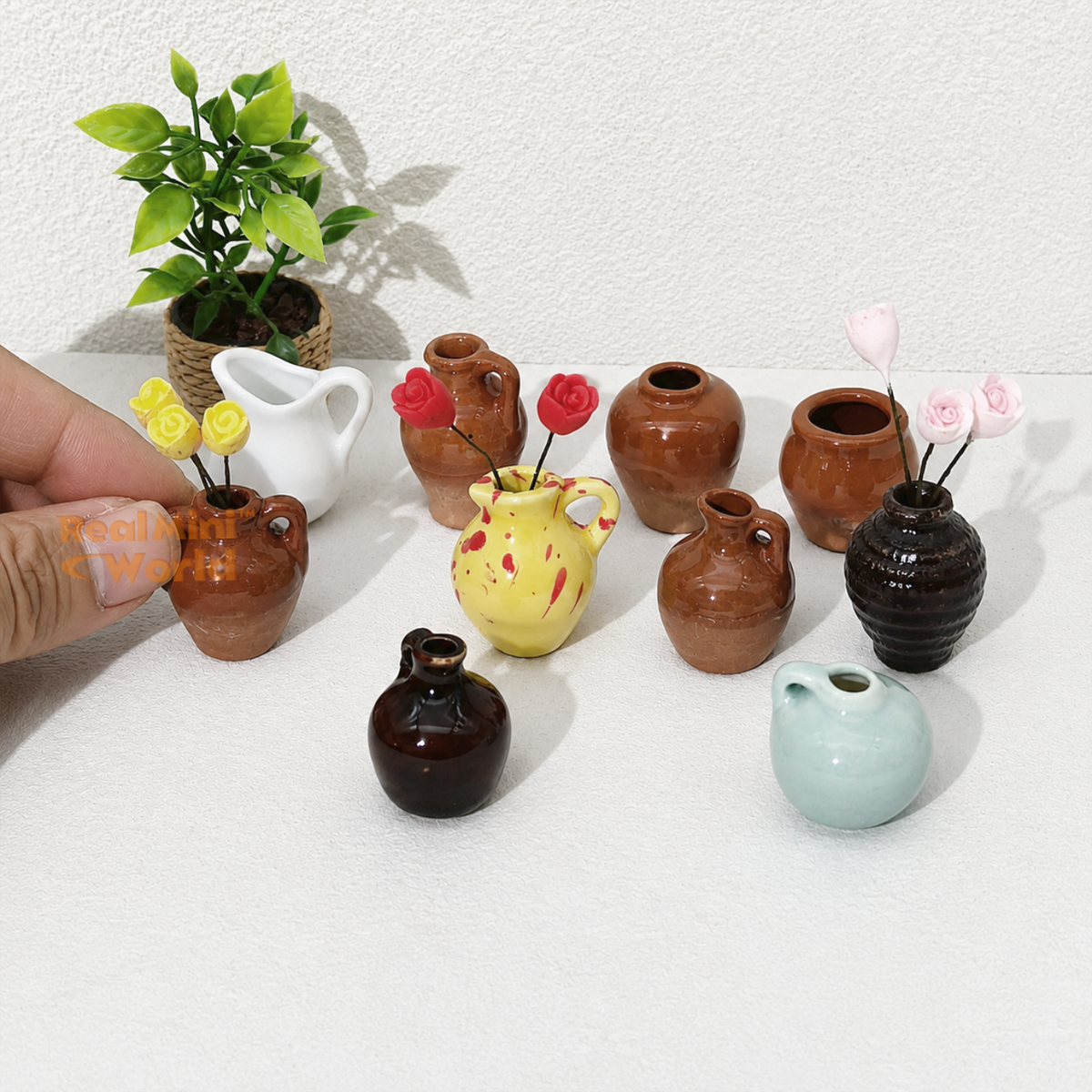 ミニチュア陶器花瓶コレクション |手作りミニチュアショップ – Real