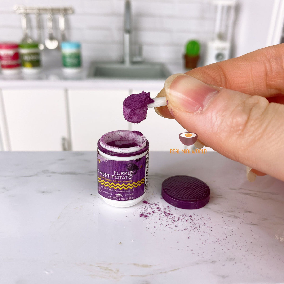 Tupperware Brand New Set of 5 Miniature Purple Ice Cream Scoop Scoops  Magnets