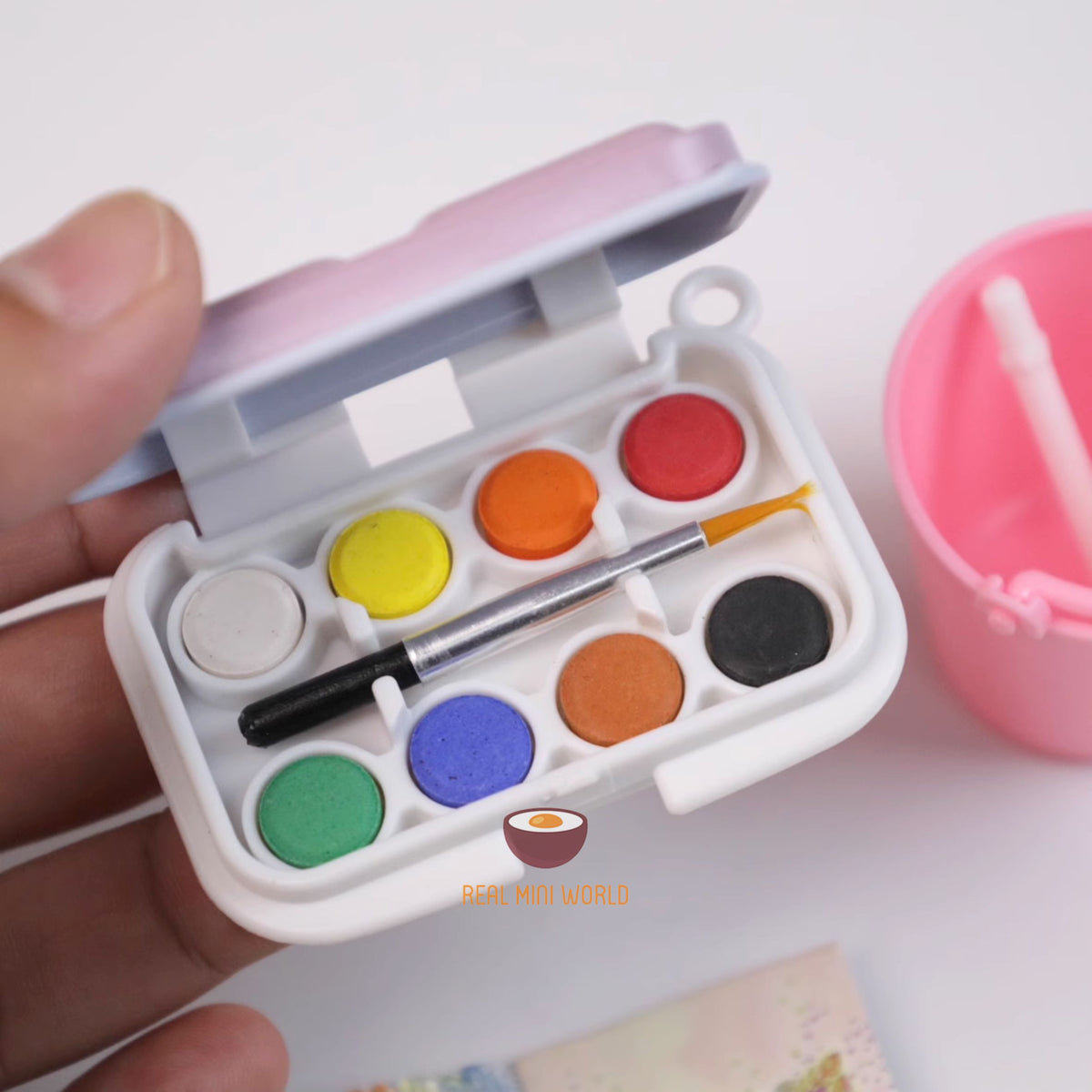 ミニチュア REAL 絵画水彩セット 1:6 |小さなアーティスト用品 – Real