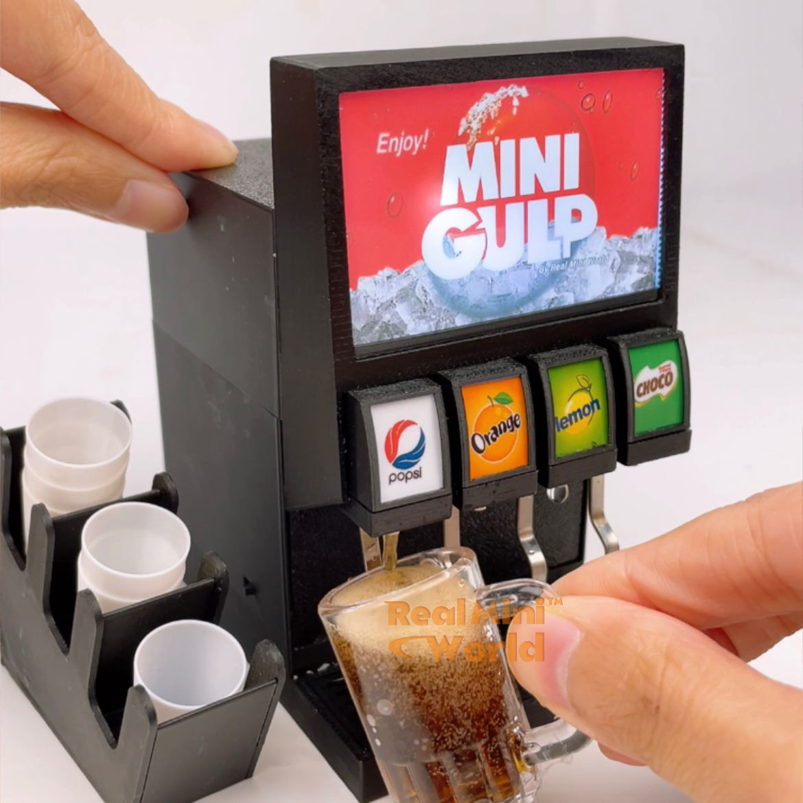 Miniature REAL 4in1 Soft Drink Dispenser | Mini Cooking Shop