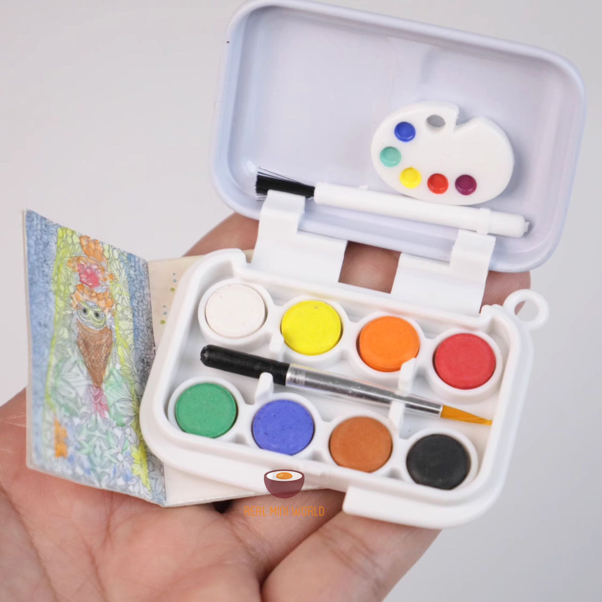 DIY Miniature Water Color Paint Set (Actually Works) - Doll Art Supplies 
