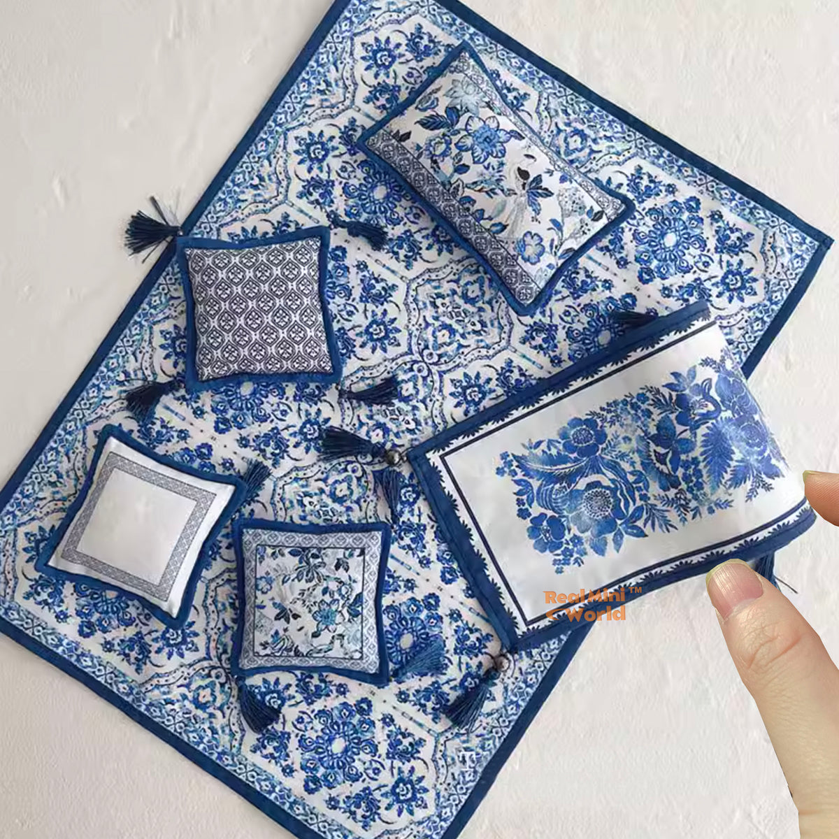 アンティーク　ドイツ　ミニドール　プレート　三点セット miniature_full_porcelain_luxur
