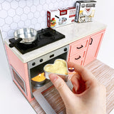 tiny oven that works Tiny Kitchen that works | Mini 2in1 REAL Baking & Cooking Kitchen Set Minimalist Peach