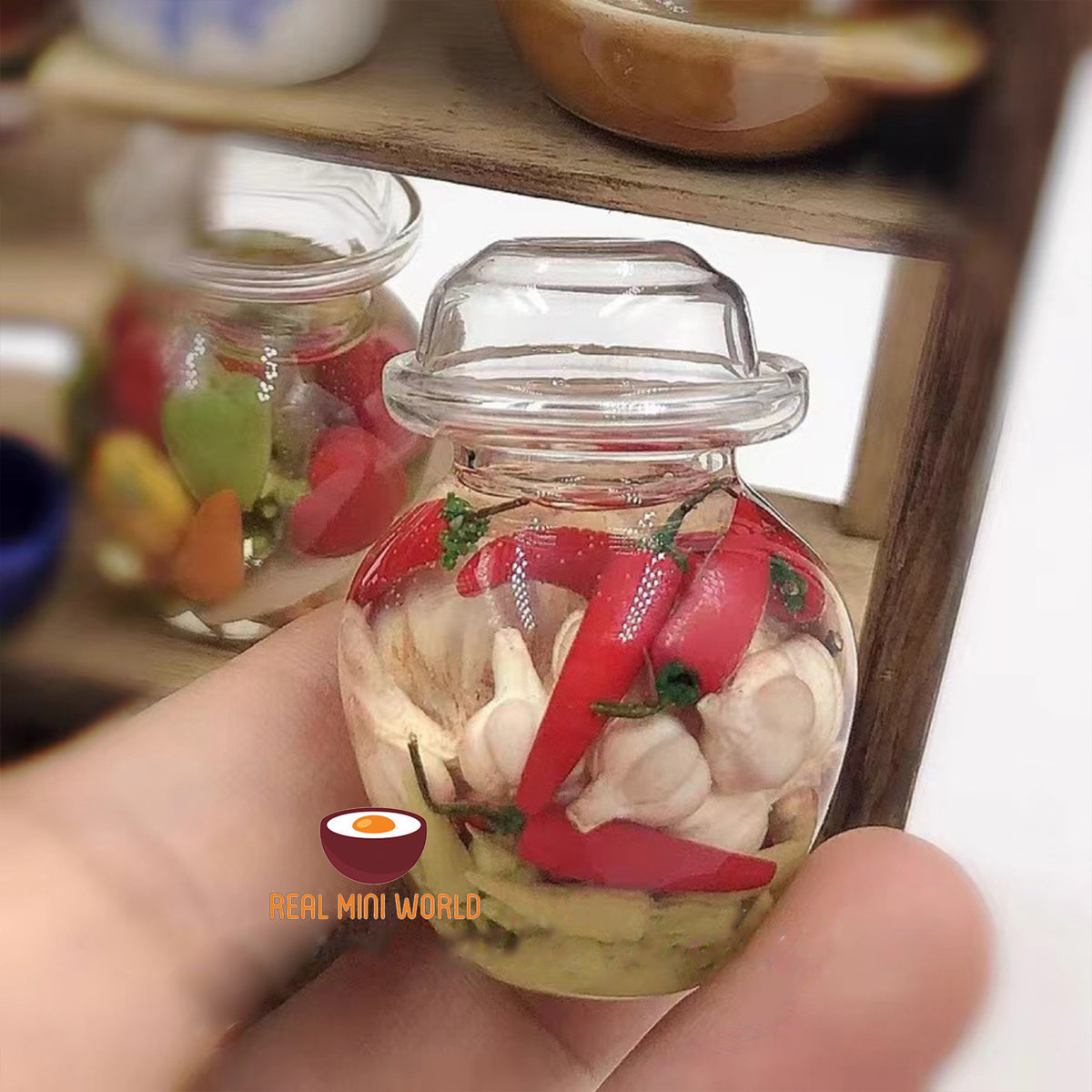 Miniature Pickle Glass Jar  Tiny Cooking Kitchen Supplies Store – Real  Mini World