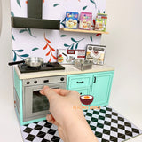 Mini 2in1 REAL Baking & Cooking Kitchen Set 90s Tosca Retro | Real Mini Word | Tiny Food Cooking