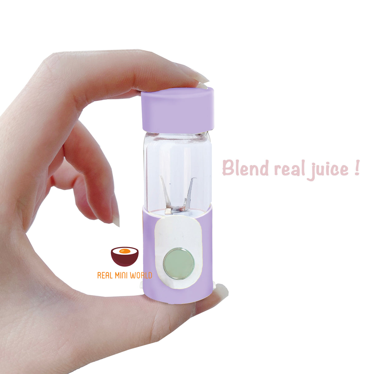 Miniature real juicer blender pastel yellow : make real mini juice
