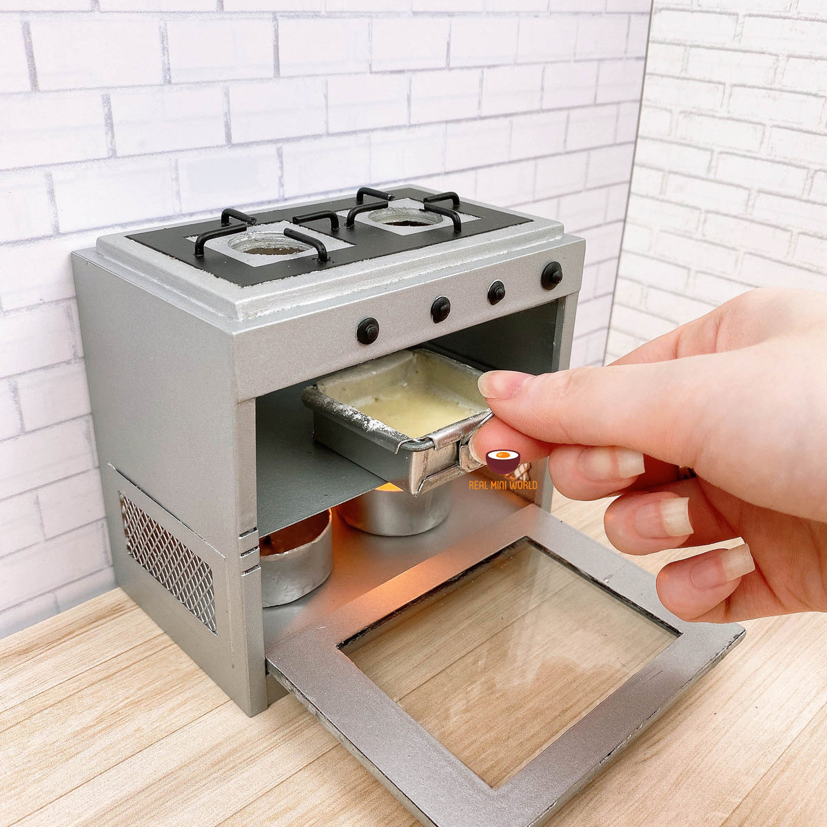 Tiny Baking Set  Miniature REAL Cooking & Baking 2in1 Oven Stove
