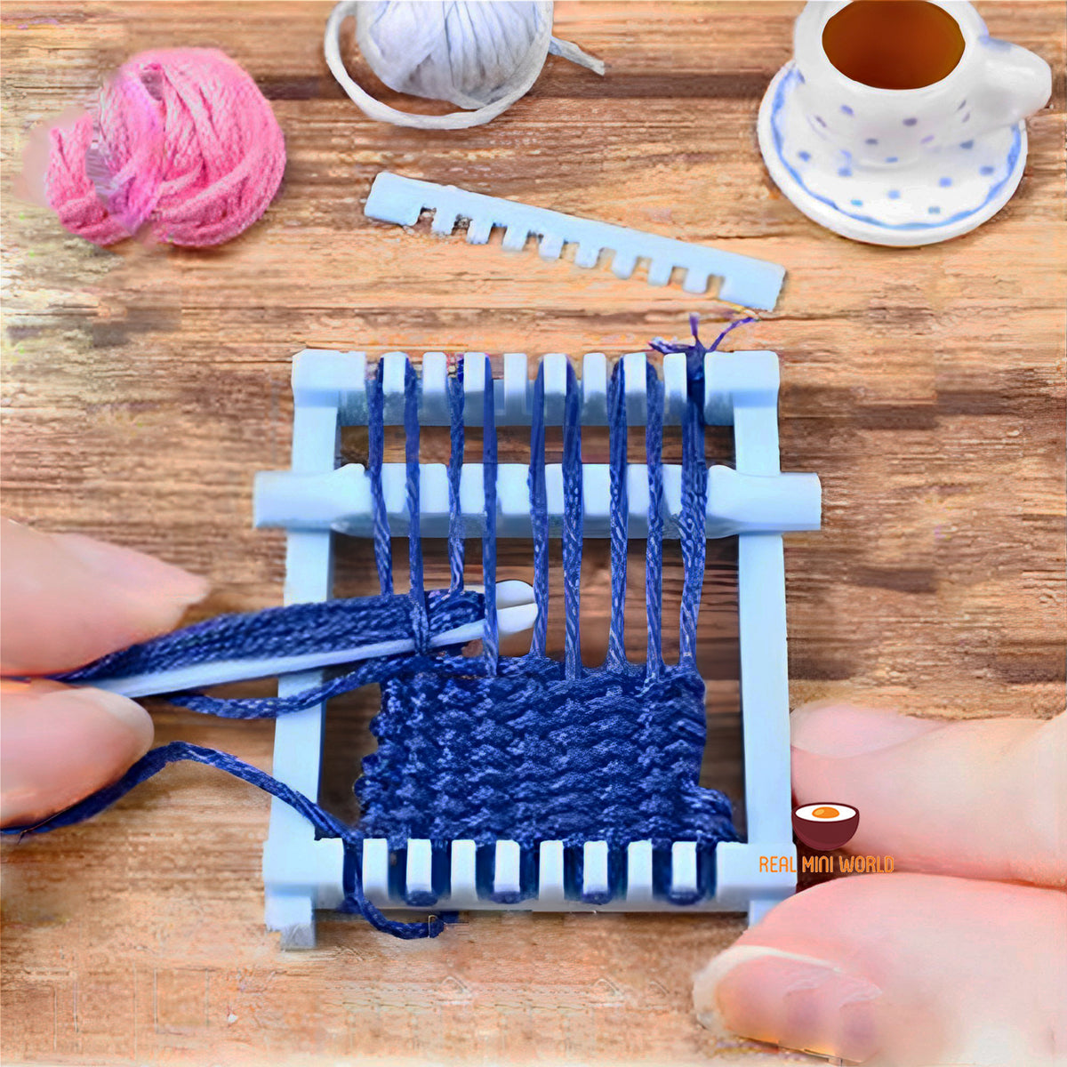 Miniature REAL Real Knitting Loom  Real Working Miniature Shop – Real Mini  World