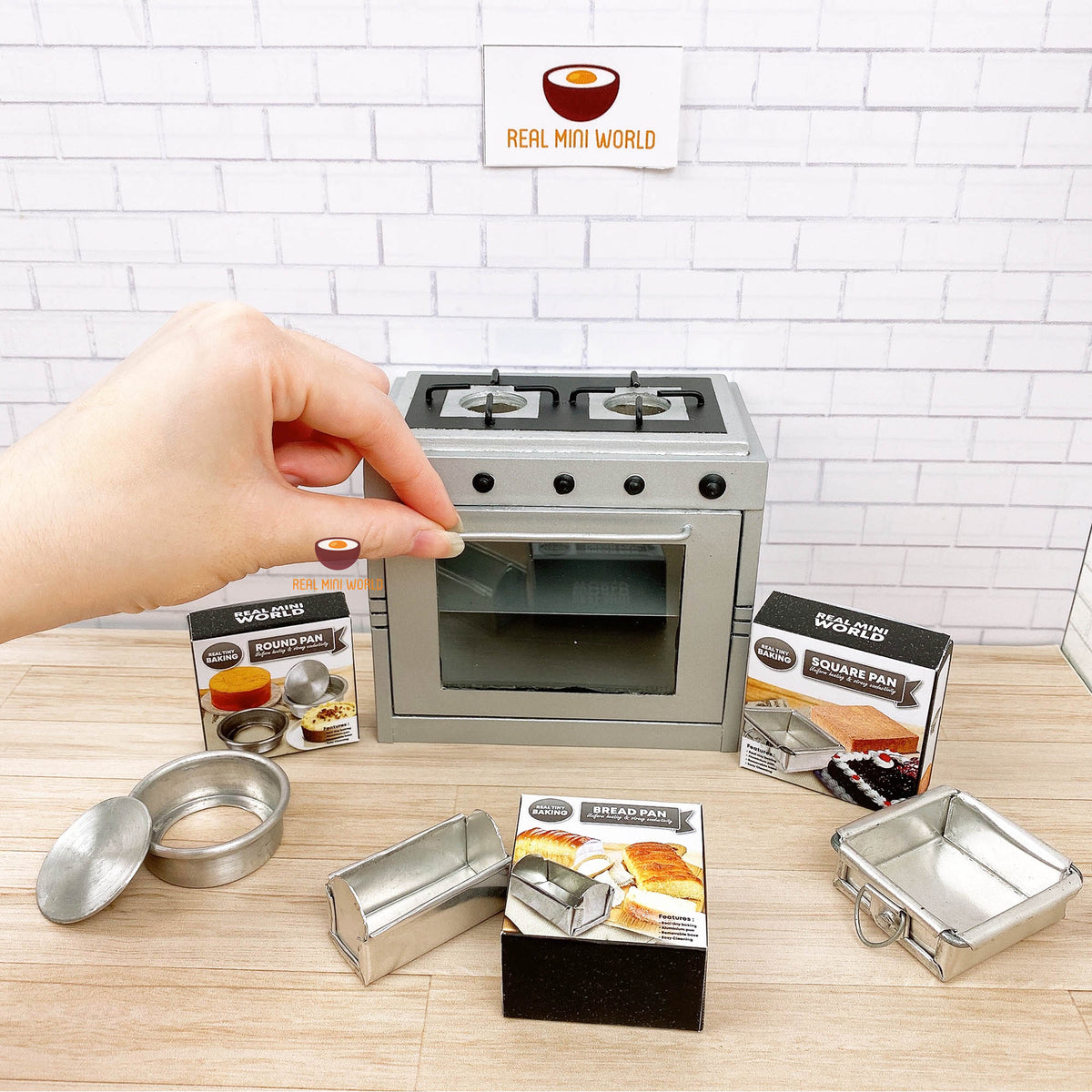 Tiny Baking Set  Miniature REAL Cooking & Baking 2in1 Oven Stove