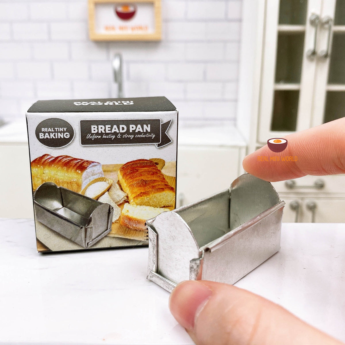 Tiny Baking: Miniature Bread Aluminum Pan  Miniature Cooking Shop – Real  Mini World