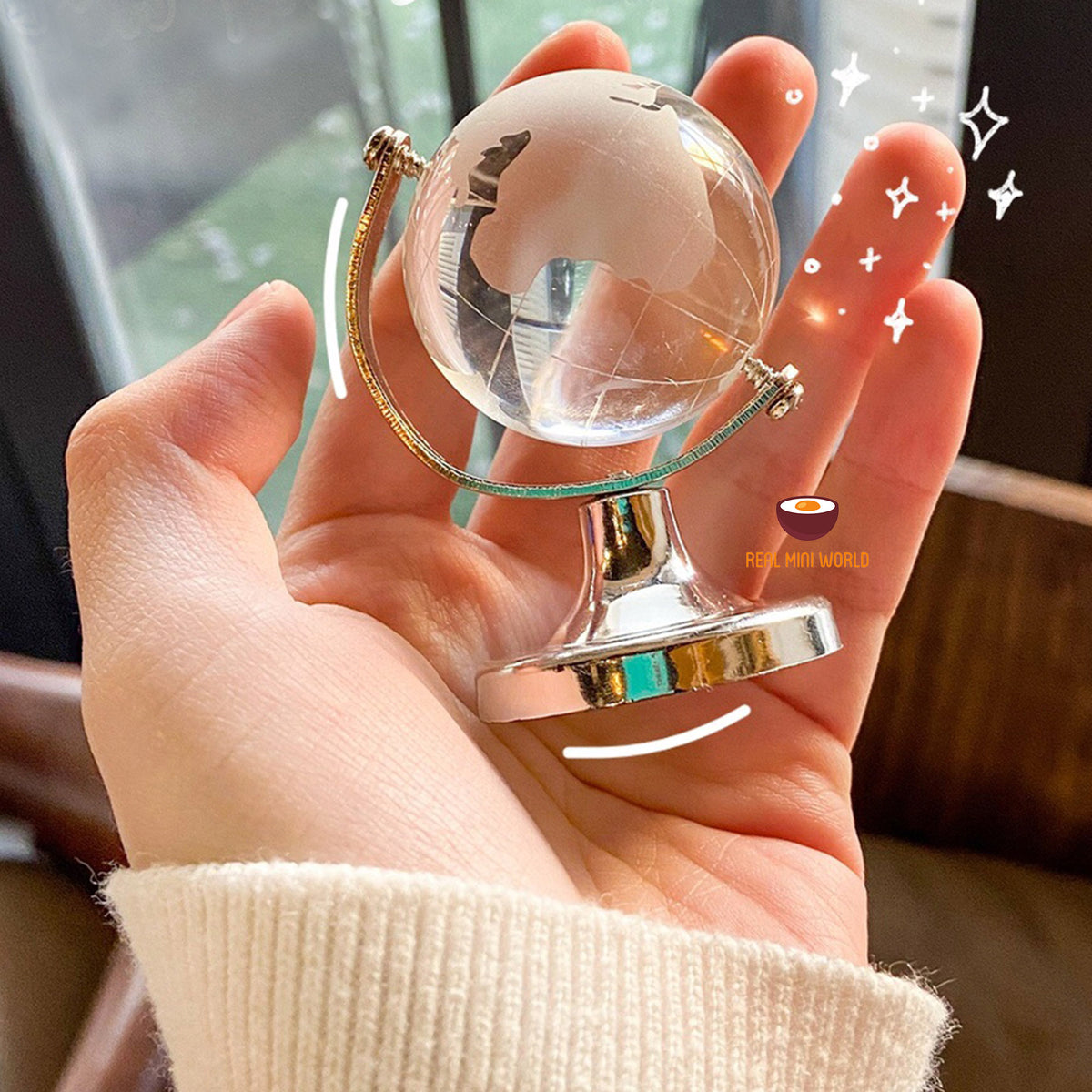 ドールハウス ミニチュア リアル リアルな回転式地球儀 |ミニ