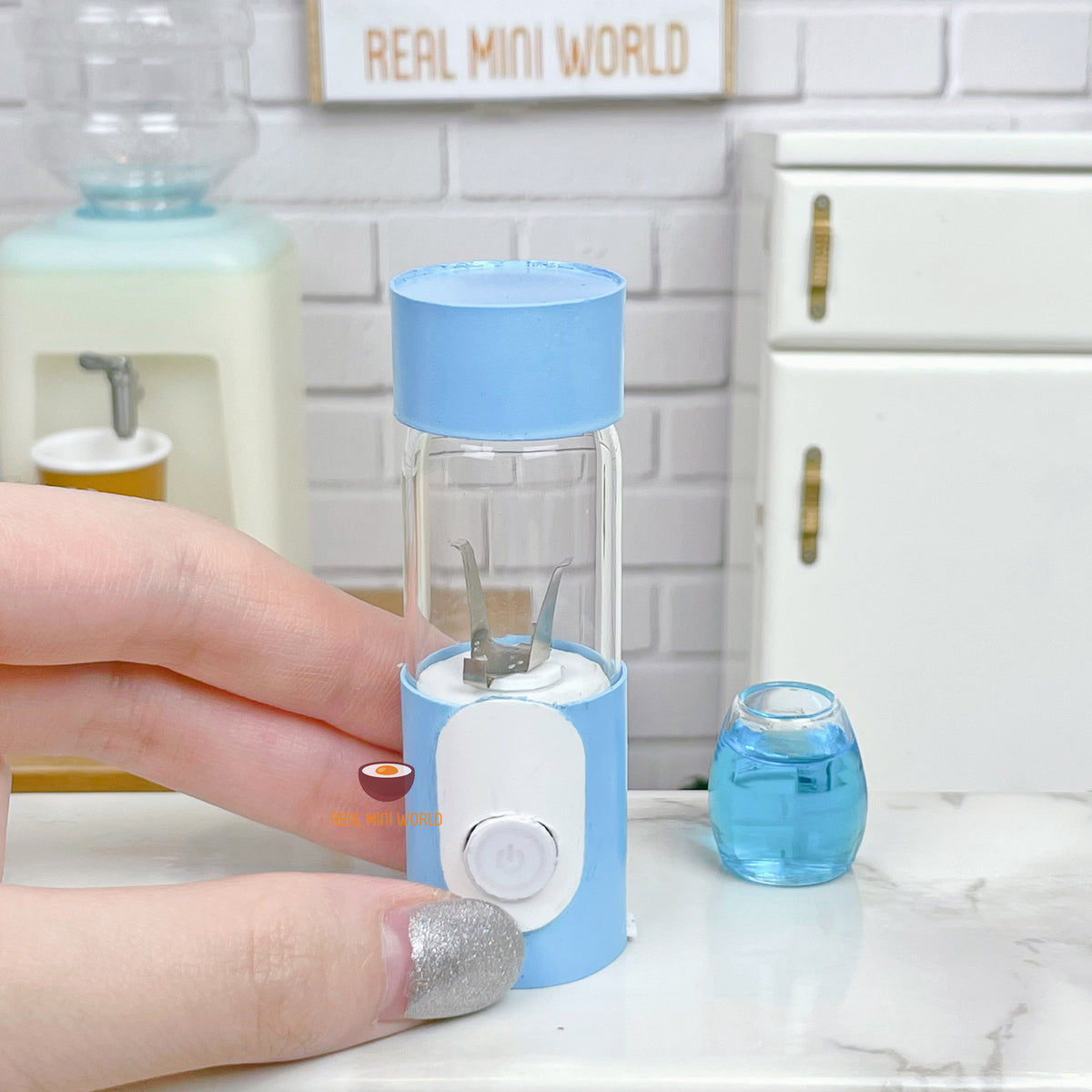 Miniature Real Working Blender SkyBlue: Mini Cooking Kitchen