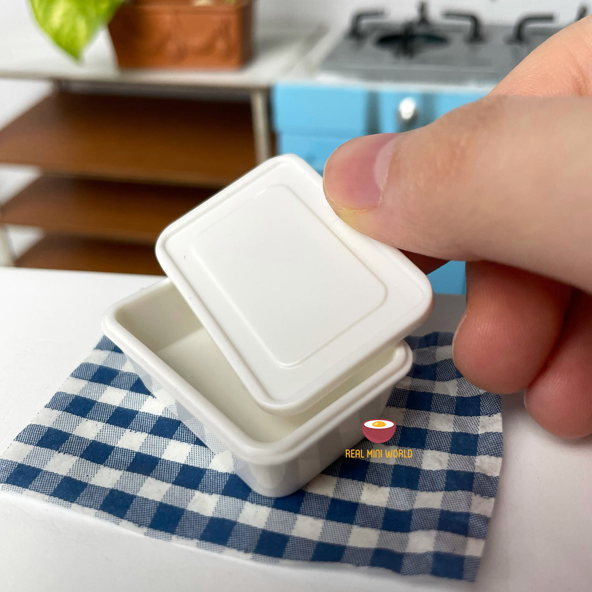 Miniature Cooking food storage box blue (9 pcs)