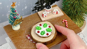 小さな食べ物のレシピ: クリスマスの薄いケーキ |ミニキッチンでミニチュア調理