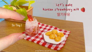 Mini Cooking: Korean Cafe Strawberry Milk