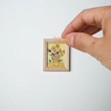 Quadro in miniatura personalizzato con cornice in legno, da appoggio.