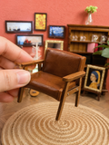 Miniature 1:12 Faux Leather Chair Collection |Dollhouse Miniature Shop