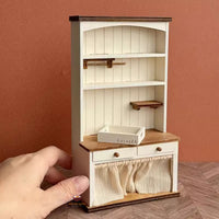 Miniature Vintage Style Kitchen Cupboard 1:12| Mini Food Cooking Shop