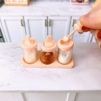 Miniature Pink Seasoning Jar & Spoon Set | Mini Cooking Shop