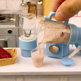 Miniature 2in1 REAL Blender Set (Pastel Blue) | Tiny Food Mini Cooking Shop