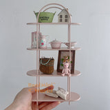 Miniature Pink Metal Arched Display Shelf | Dollhouse Handmade Miniature