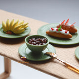 Mini Cooking Plate & Bowl Set 1:6 Scale | Miniature Cooking Shop