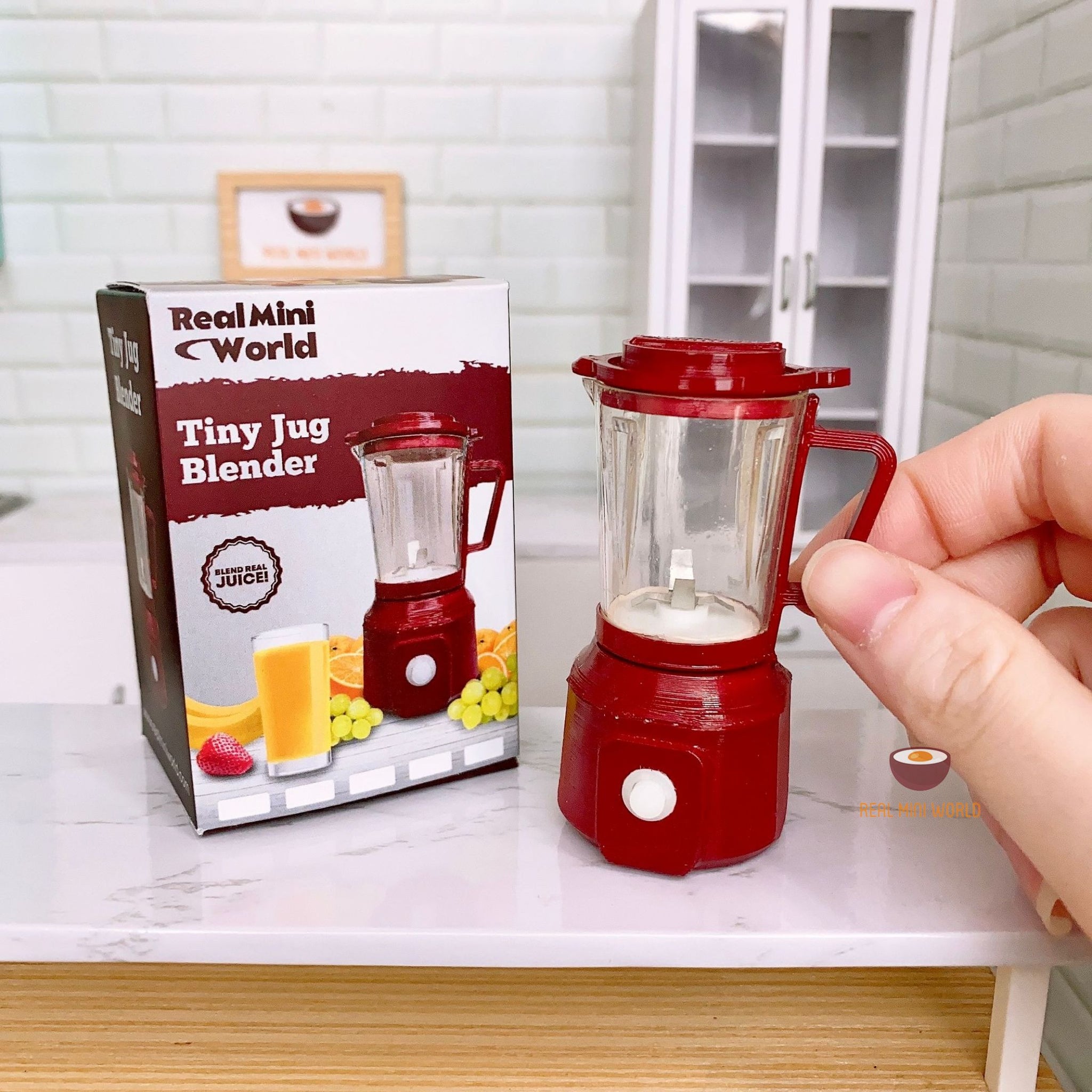 Miniature REAL Jug Blender in Scarlet Red | Mini Food Cooking