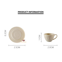 Miniature 1:6 Scale Coffee Cup & Plate Set of 4 | Mini Cooking Shop