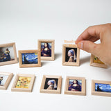 Quadro in miniatura personalizzato con cornice in legno, da appoggio.