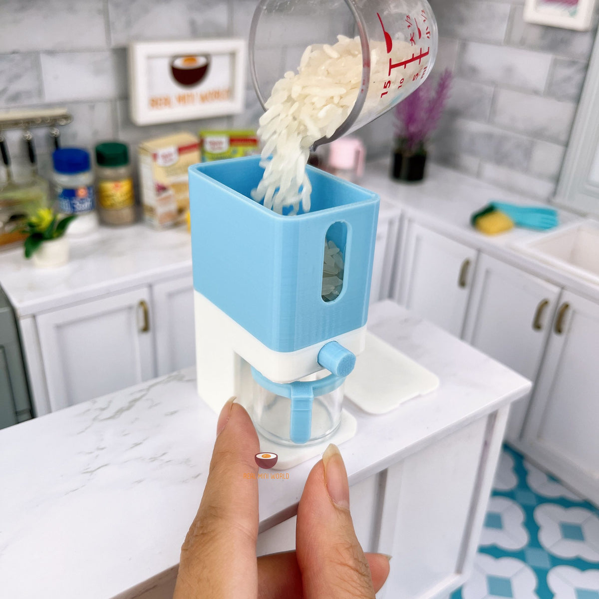 Miniature REAL Rice Dispenser in Blue | Mini Cooking Kitchen Store ...