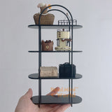 Miniature Metal Arched Display Shelf in black | Dollhouse Handmade Miniature