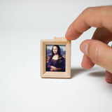 Quadro in miniatura personalizzato con cornice in legno, da appoggio.