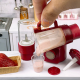 Miniature REAL Blender 2in1 Set (Red) | Mini Food Cooking Set