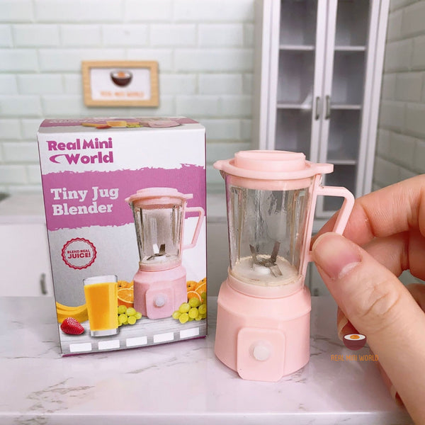 Miniature REAL Jug Blender in Pastel Pink | Mini Food Cooking Stote