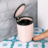 Miniature Real Trash Can in Pastel Pink