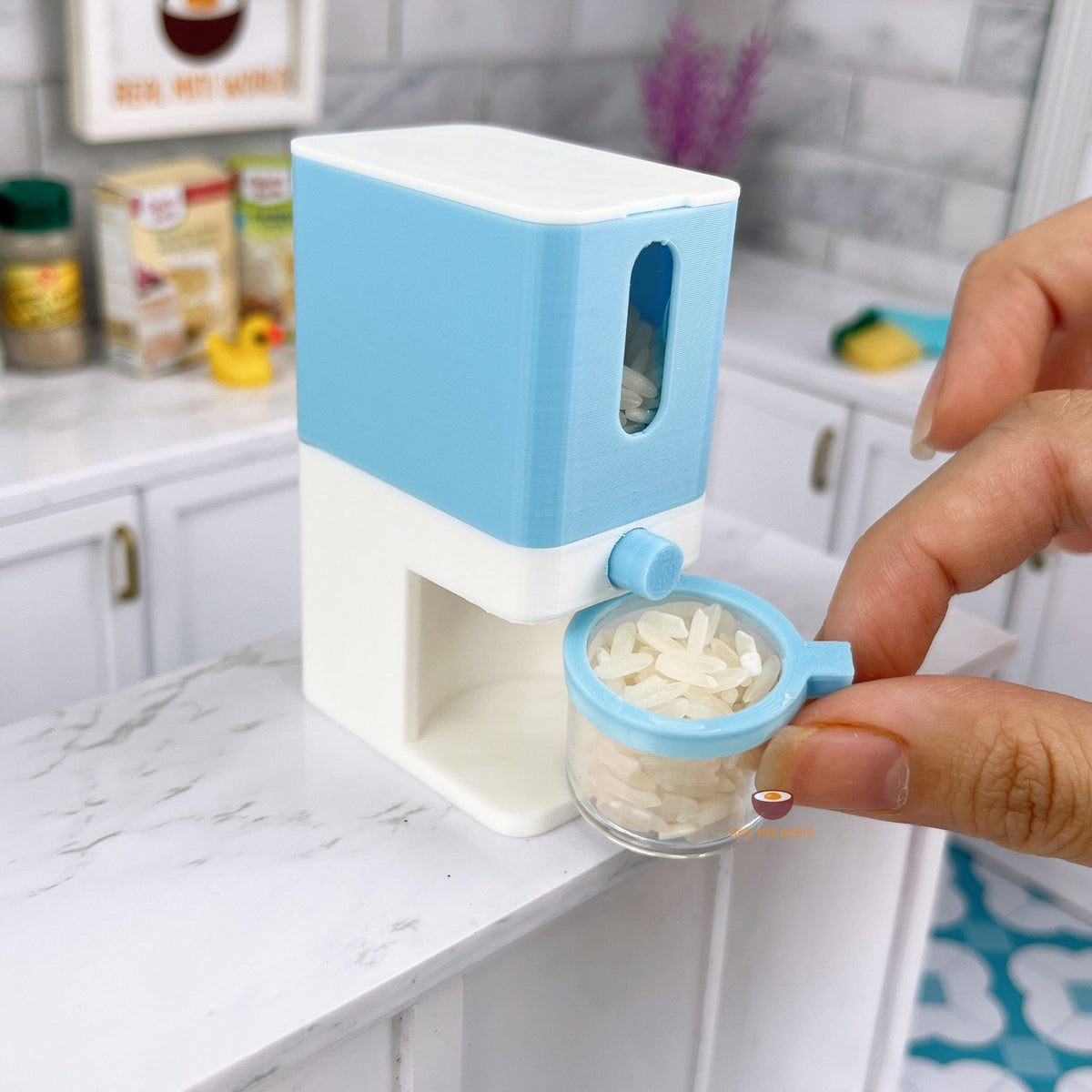 Miniature REAL Rice Dispenser in Blue | Mini Cooking Kitchen Store ...