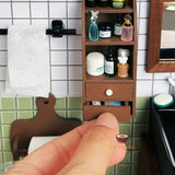 Miniature 1:6 Wood Hanging Rack Cabinet | Miniature Shop