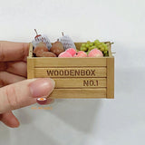 Miniature 1:6 Wood Storage Basket | Mini Cooking Shop