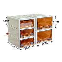 Miniature Stackable Storage Drawers Set in amber | Mini Art & Journal Shop