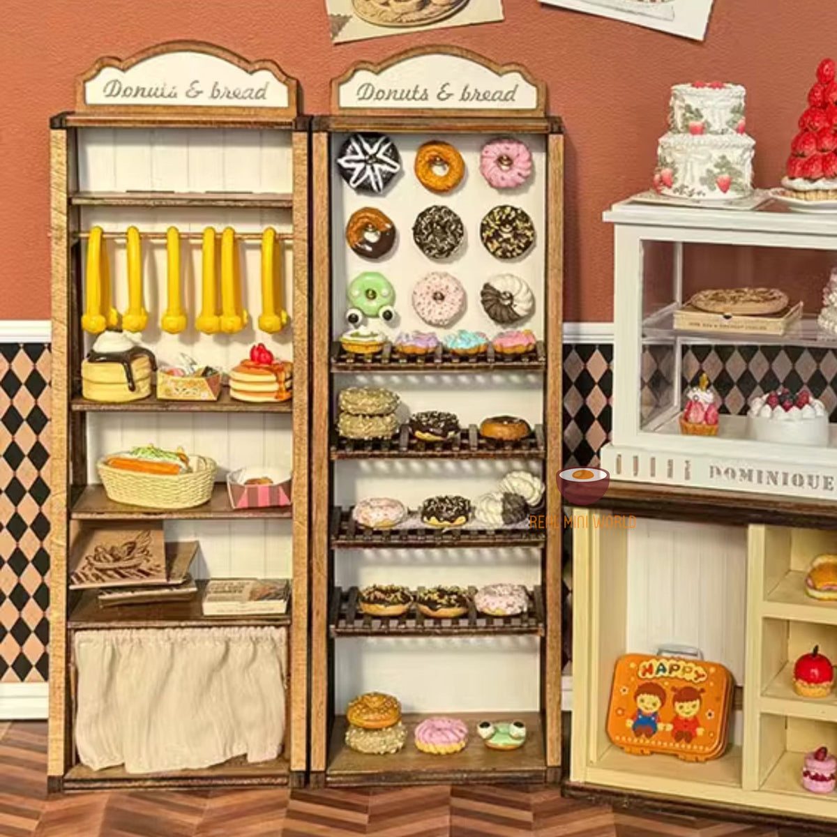 Miniature 1:6 Donut Bakery Stand | Mini Cooking & Baking Shop – Real ...