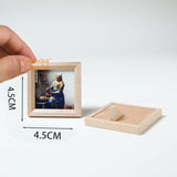 Quadro in miniatura personalizzato con cornice in legno, da appoggio.