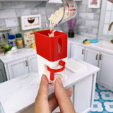 Miniature REAL Rice & Grains Dispenser in Red | Tiny Food Cooking Kitchen Shop