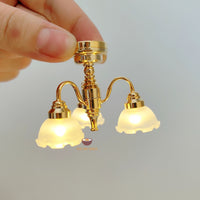 Miniature REAL Working Chandelier Lamp | Functional Miniature Shop