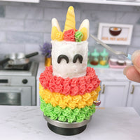 Miniature REAL Stainless Steel Cake Rotating Table | Tiny Baking Store | Cake decorating unicorn