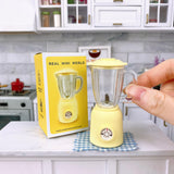 Miniature REAL Blender Retro Series in Yellow | Tiny Food Cooking Shop