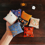 Miniature Halloween Throw Pillows – Cute Pumpkin, Ghost & Spider Cushion Set for Dollhouse Decor