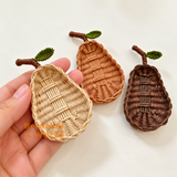Miniature Pear-Shaped Woven Basket | Dollhouse Miniature Shop